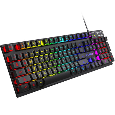Teclado Retroiluminado 104 Teclas para Gamers con Ratón Portátil - Image 4