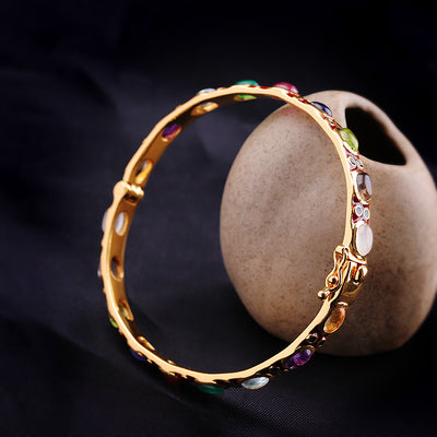 Pulsera de Plata con Gemas de Colores y Esmalte - Image 5