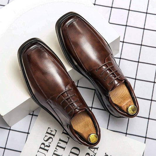 Zapatos de Cuero Hombre Punta Cuadrada - Elegancia Casual Profesional - Image 2