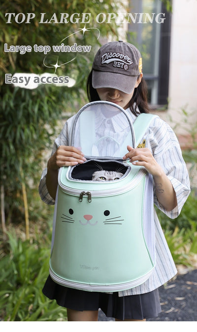 Mochila Transportadora Plegable para Mascotas - Gran Capacidad para Gatos y Perros - Image 15