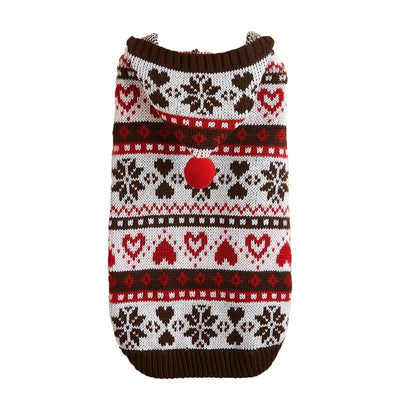 Suéter Térmico para Perro Pequeño - Diseño de Copos de Nieve y Rayas - Image 4