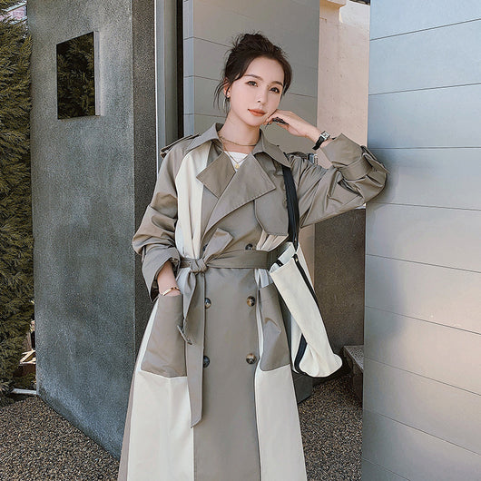 Cortavientos Oversized Estilo Británico con Costuras Contrastantes - Image 3