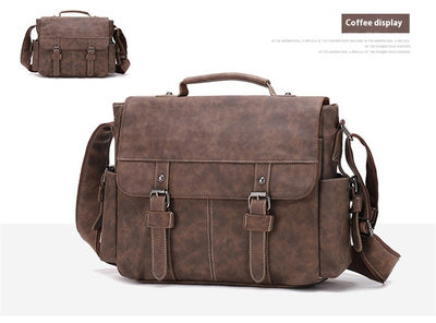 Bolso Bandolera de Cuero PU Retro para Hombre - Estilo Casual Trendy - Image 27