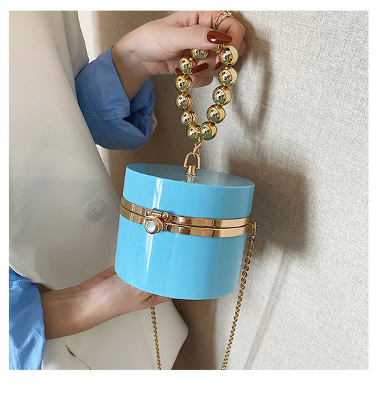 Bolsa de Hombro Transparente Acrílico Redonda - Estilo Net Celebrity - Image 7