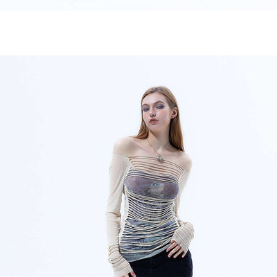 Playera Retro Y2g Rayas Manga Larga Hot Girl Style - Image 5