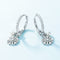 Female S925 Plateado Inlay Pearl Personality Fashion Snowflake Earrings Thick Plateado Platinum 925 Plateado
