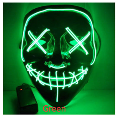Máscara de Terror Halloween con Luz LED Fluorescente - Image 20