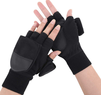Guantes Deportivos Polar Fleece Medio Dedo con Pantalla Táctil y Agarre Antideslizante - Image 6
