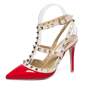 Sandalias de Tacón Alto con Remaches y Hebilla Ajustable - Colección Primavera Verano - Image 5