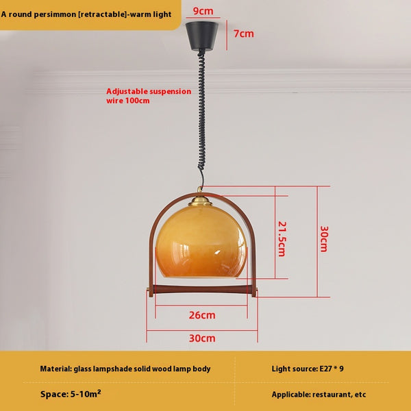 Lámpara Colgante Retráctil Estilo Vintage Americano para Dormitorio - Image 6