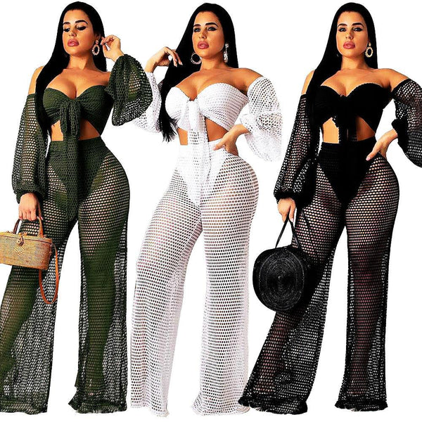 Traje Casual Elegante con Vestido Largo Hueco para Mujer