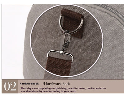 Bolsa de Viaje Estilo Europeo Americano en Lona Portátil - Image 13