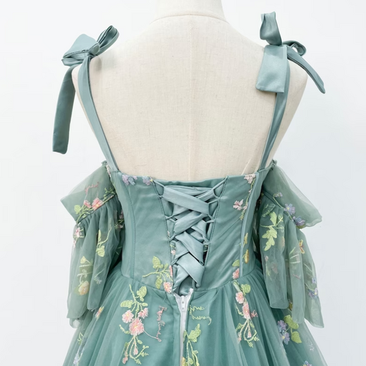 Vestido Hermanas Floral Hombro Descubierto - Image 5