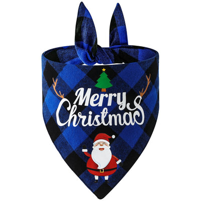 Pañuelo Triangular Navideño para Mascotas - Babero Absorbente Cuadros - Image 8