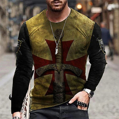 Playera Estampada Cuello Redondo Manga Larga para Hombre - Image 12