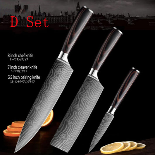 Juego de Cuchillos de Chef Profesionales - Cuchilla, Fileteador y Rebanador - Image 9
