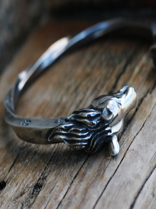 Pulsera de Plata Caballo Abierta para Hombre - Joyería Artesanal - Image 4