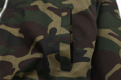 Abrigo Hoodie de Terciopelo con Bordado de Letras y Patrón Camuflaje - Image 21