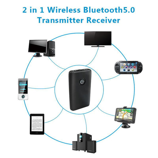Transmisor y Receptor Bluetooth 5.0 2 en 1 Recargable - Image 9