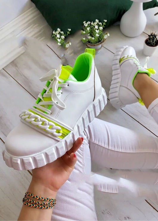 Zapatillas Deportivas Casuales con Plataforma y Cordones para Mujer - Image 8