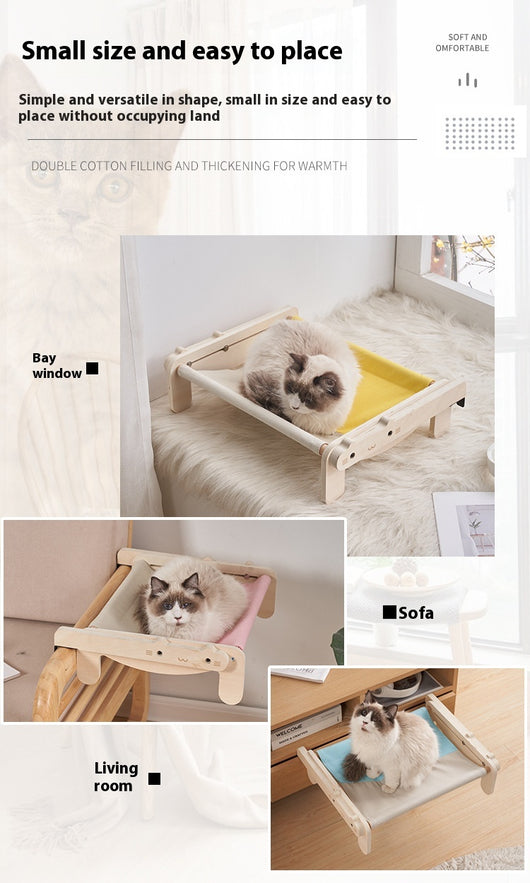 Cama de Madera Maciza para Mascotas - Diseño Versátil para Todas las Estaciones - Image 17