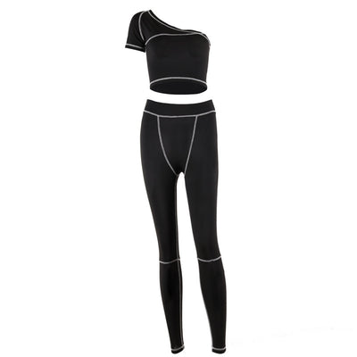 Conjunto Deportivo Asimétrico para Yoga y Fitness - Image 14