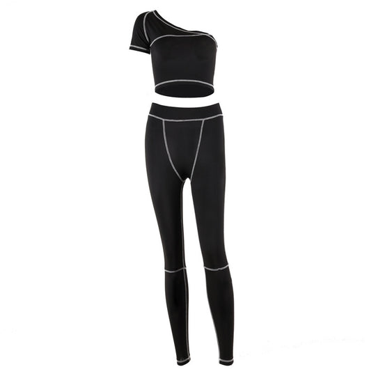 Conjunto Deportivo Asimétrico para Yoga y Fitness - Image 14