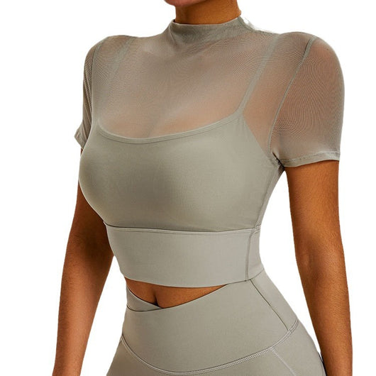 Top Deportivo Cuello Alto con Soporte de Pecho - Diseño Sensual Granate - Image 17