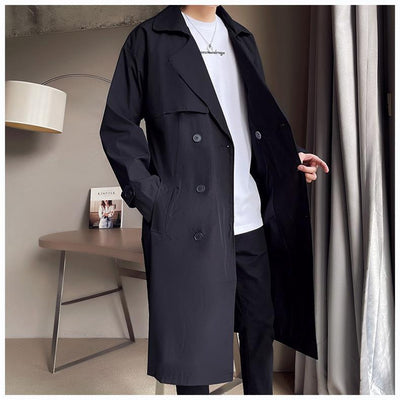Abrigo Trench Coat Doble Botonadura Beige para Hombre - Image 8