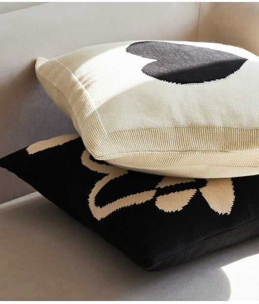 Cojín Decorativo Nórdico Blanco y Negro para Sala de Estar con Relleno - Image 2