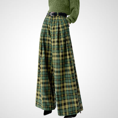 Pantalones Anchos de Cintura Alta Reductores Estilo Retro para Mujer - Image 3