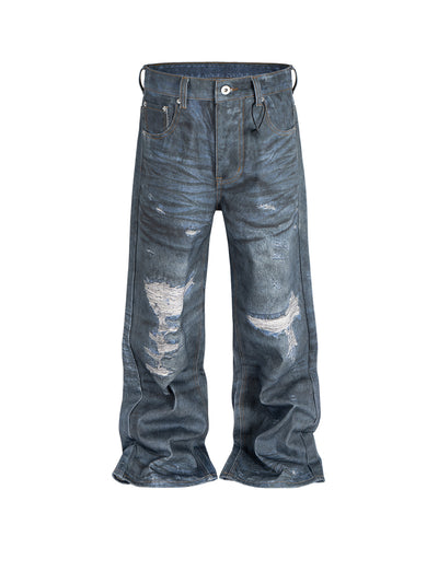 Pantalones Rectos Desgastados con Efecto Vintage para Hombre y Mujer - Image 15