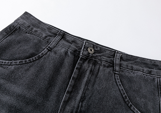 Pantalones Vaqueros Rectos Anchos Rotos con Flecos - Image 17