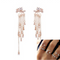 Shining Star Tassel Earrings Back Hanging Exquisite Earrings 1 Set Dorado