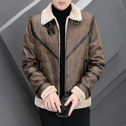 Abrigo Casual para Hombre con Cuello de Piel Grueso - Image 4