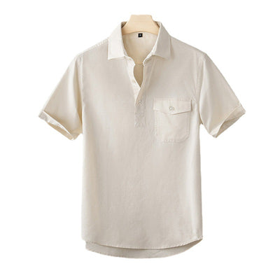 Camisa Casual de Algodón y Lino Media Manga - Transpirable y Cómoda - Image 5