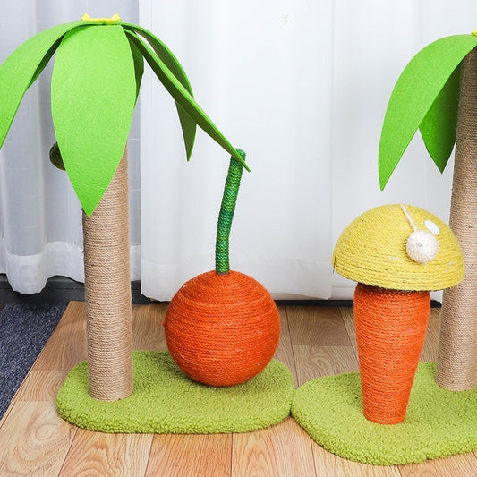 Árbol Rascador para Gatos con Fibra de Coco y Plataformas de Escalada
