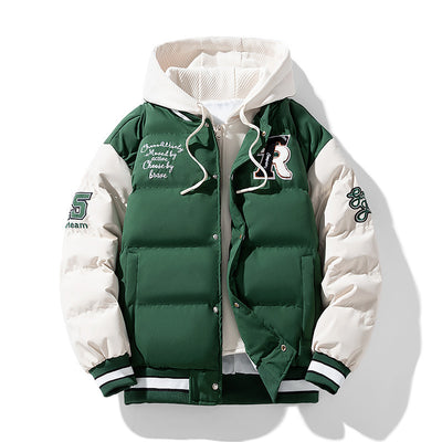 Chaqueta Acolchada de Algodón con Efecto Dos Piezas para Hombre - Image 7