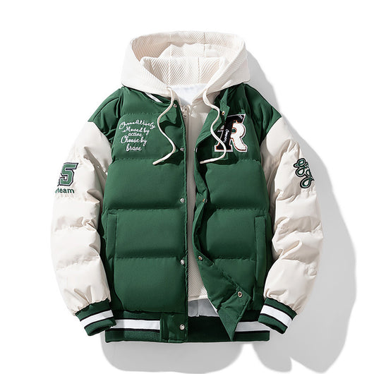 Chaqueta Acolchada de Algodón con Efecto Dos Piezas para Hombre - Image 7