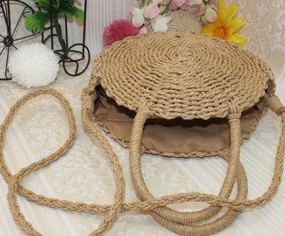 Bolso Tejido de Rafia Redondo - Bolsa de Playa Artesanal para Mujer - Image 7