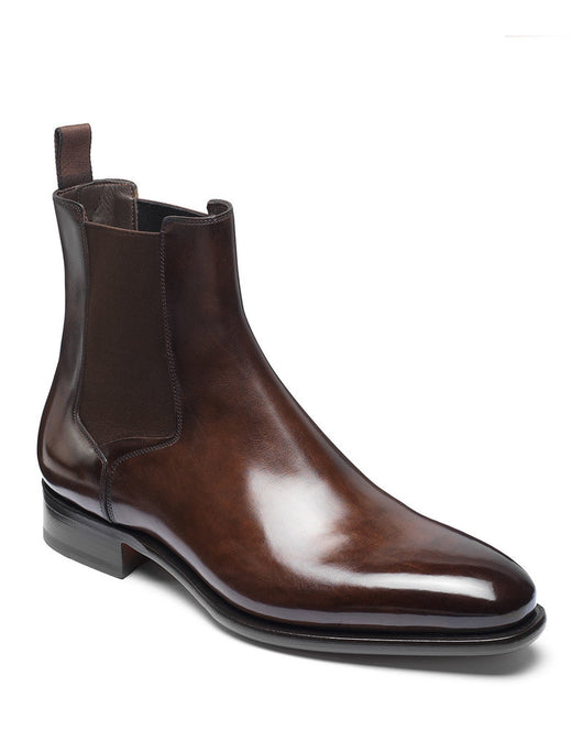 Botas Casuales de Cuero para Hombre con Tacón Bajo y Punta Plateada - Image 10