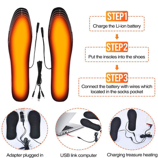 Plantillas Térmicas USB para Zapatos - Calefacción Ajustable para Invierno - Image 3