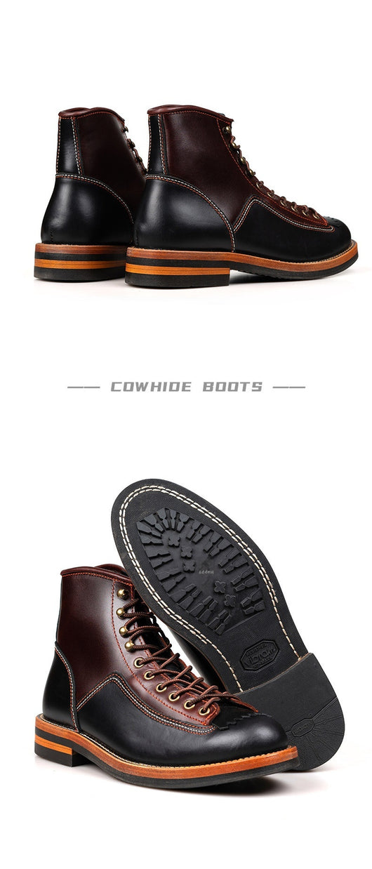 Botas de Motocicleta Estilo Retro Americano para Hombre - Image 14