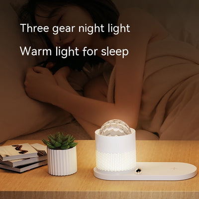 Parlante Bluetooth con Cargador Inalámbrico y Lámpara Nocturna Cielo Estrellado - Image 4