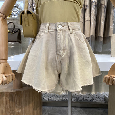 Shorts de Mezclilla Recta Cintura Alta Casual Sueltos para Estudiantes - Image 5