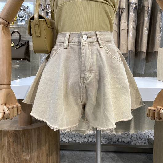 Shorts de Mezclilla Recta Cintura Alta Casual Sueltos para Estudiantes - Image 5