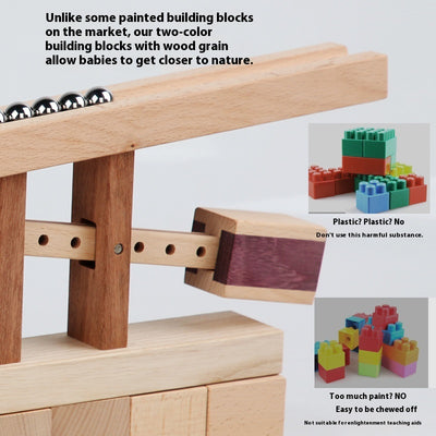 Bloques de Madera Maciza para Pista de Carreras - Juguete Educativo de Construcción Infantil - Image 3