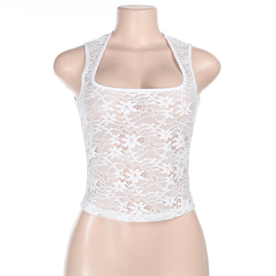 Top Encaje Espalda Descubierta con Tirantes Ajustables - Image 15