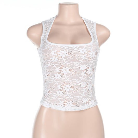 Top Encaje Espalda Descubierta con Tirantes Ajustables - Image 15