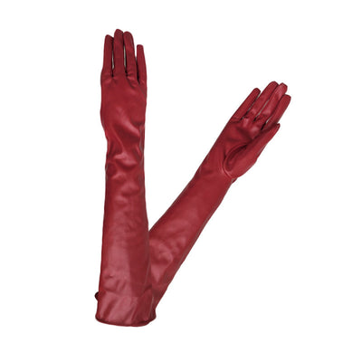 Guantes de Cuero Largo para Pantalla Táctil - Image 3